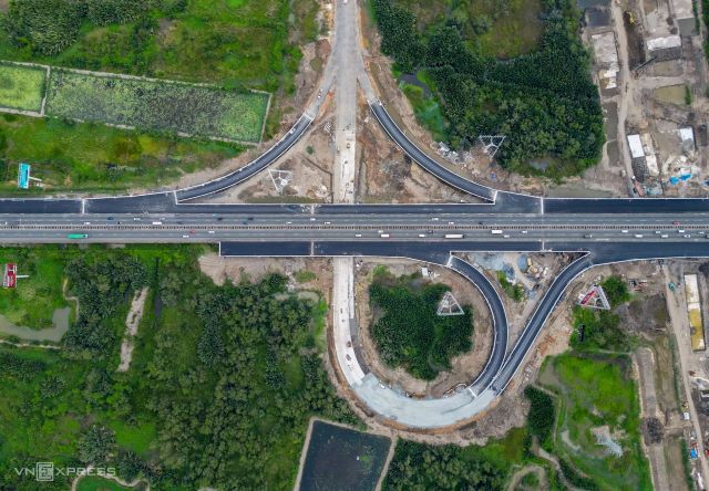 Hình ảnh minh họa: Nút giao kết nối Vành đai 3 với cao tốc TP. HCM - Long Thành